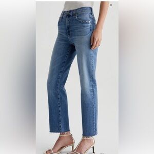AG Mid-Rise Straight Denim Brinley Crop